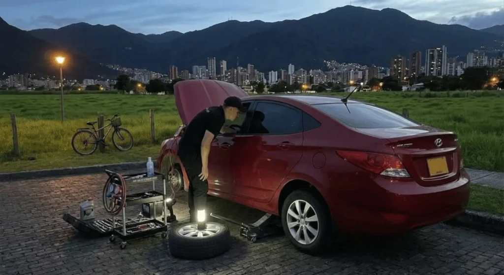 escáner automotriz y montallantas a domicilio en Medellín